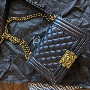 NWOT Designer look black leather purse